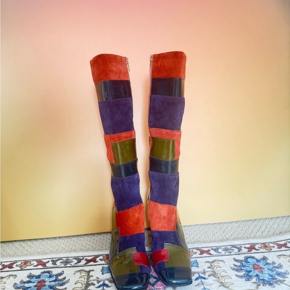 Jeffrey Campbell Light-speed patchwork suede boots - Picture 2 of 14